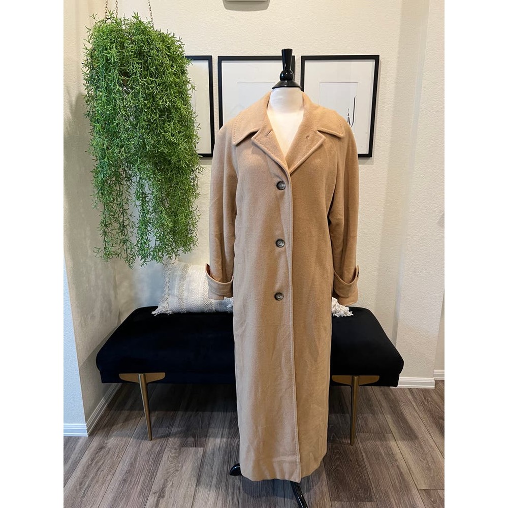 Vintage Regency Pure Cashmere Camel Hair Trench Coat